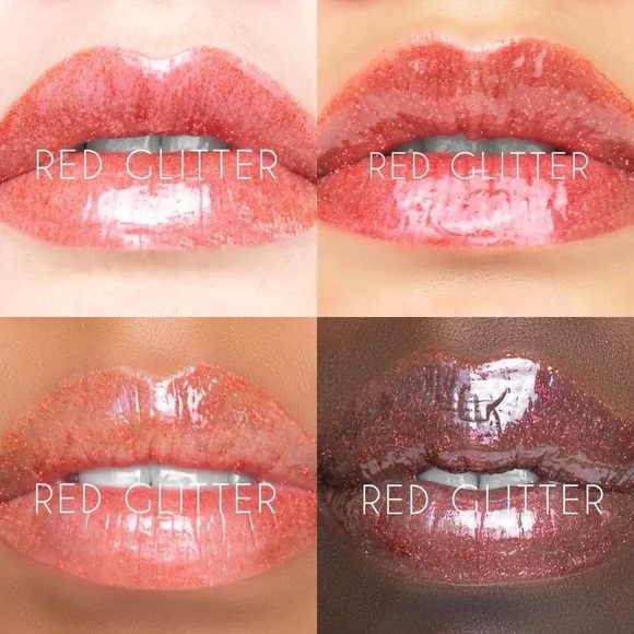 Lipsense Red Glitter Moisturizing Lip Gloss NEW Ruby Sparkling Shimmer Sparkle - Picture 6 of 7